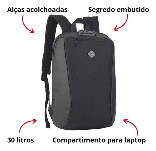 Mochila Mormaii Mor-0102 Casual Preto Tamanho Único