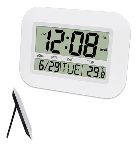 Reloj De Pared Digital Lcd Grande Con Termómetro Y Despertad