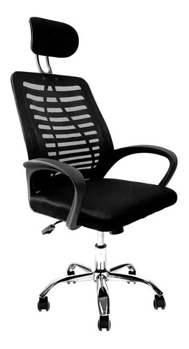 Cadeira de escritório Best Chair Mesh giratoria BC-201 ergonômica  preta com estofado de mesh