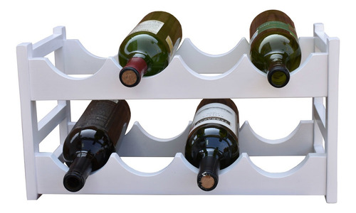 Cava De Vino 100% Madera Para 8 Botellas Hogare | Funcional Blanco
