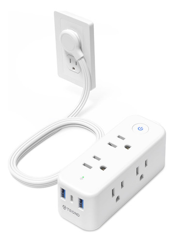 Regleta De Alimentación Con 6 Tomas Y 3 Puertos Usb De 5 Pie