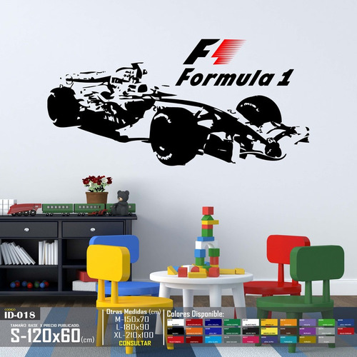 Vinilos Decorativos Carro Formula 1 Dos Colores