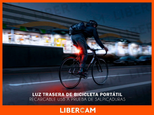 Imagen 9 de 10 de Luz Led Bicicleta Recargable Usb Colores Alta Potencia