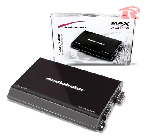 Amplificador 4 Canales Audiobahn 2400w Ac1200.4bk