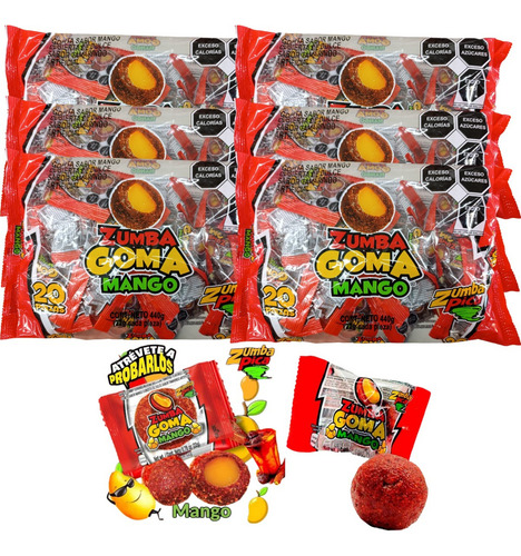 Gomita Tamarindo Mango Chile 220 Pz Zumba Goma Pica