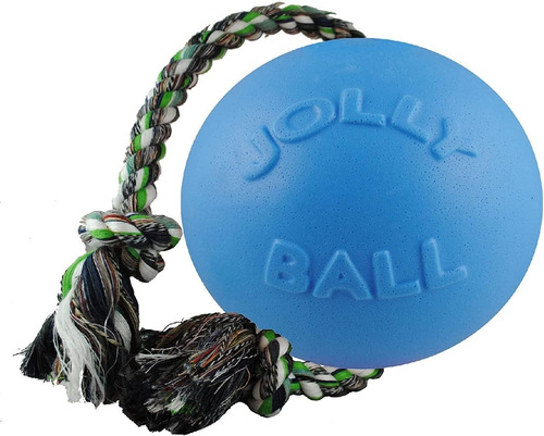 Jolly Pets Romp-n-roll Rope And Ball Dog Toy, 6 Blueberry, N