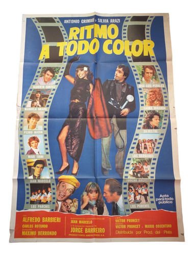 Poster Afiche Cine Argentino - Ritmo A Todo Color *