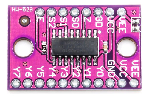 Multiplexor Analógico Cd-4051 74hc4051 8 Canales Mux