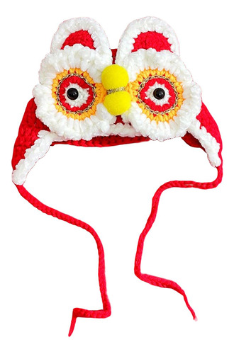 Conjunto De Gorro Y Bufanda Con Forma De León Para Gato Y