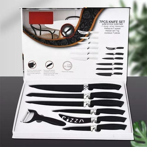 Imagen 2 de 5 de Set De Cuchillos 7 Pcs Asado Cocina