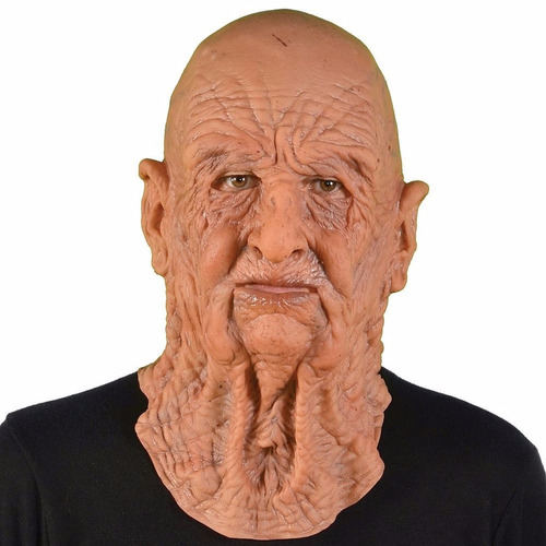 Máscara Homem Velho Luxo - Máscara Realista - Frete 48 Horas