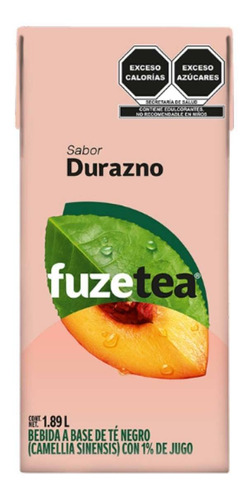 Bebida Fuze Tea Sabor Té Negro Durazno 1.89l