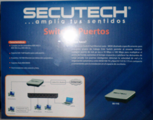Imagen 3 de 5 de Switch 8 Puertos Secutech