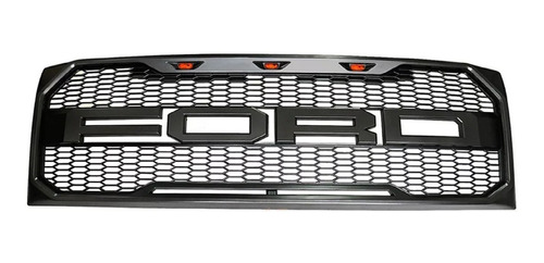 Mascarilla Ford F150 Negra 2009 A 2014 Con Led Tipo Raptor