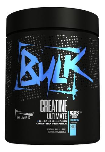 Creatina Ultimate 100% Power Grade 300g Bulk Nutrition Sabor Sem Sabor