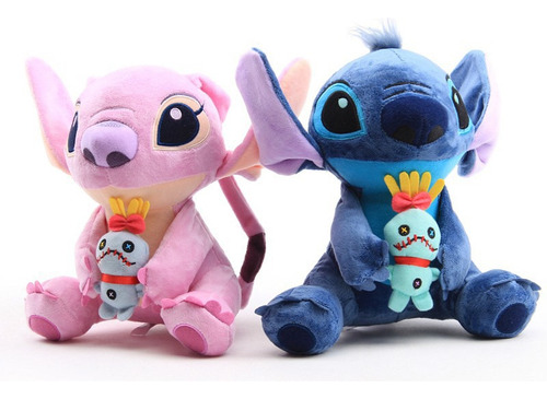 2pcs/set Lilo & Stitch Stitch Angel Muñeca Peluche Juguete