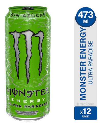 Monster Energy Ultra Paradise Bebida Energizante - Pack X12
