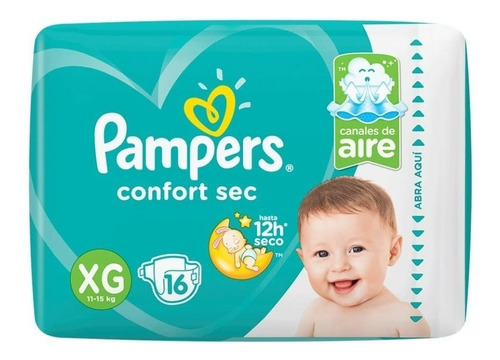 Pañal Pampers Confort Sec 16u Xg