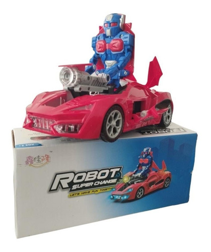 Auto Robot Transformers Con Luz Y Sonido