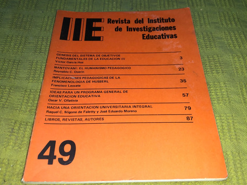 Revista Del Instituto De Investigaciones Educativas 49 1985