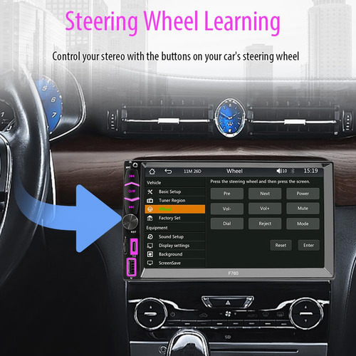 Estéreo De Coche De Doble Din Con Carplay Y Android Auto, De