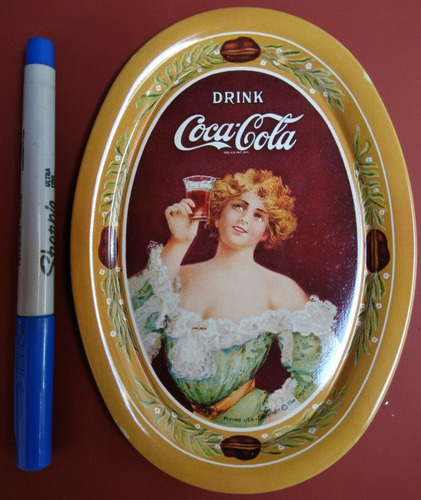 Coca Cola 1973 Mini Bandeja Reproducción Diseño De 1906 (Usado)