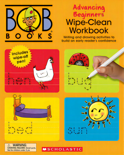 Bob Books - Wipe-clean Workbook: Advancing Beginners Phonics, Ages 4 And Up, Kindergarten (stage ..., De Kertell, Lynn Maslen. Bob Books, Vol. 1. Editorial Scholastic, Tapa Blanda En Inglés