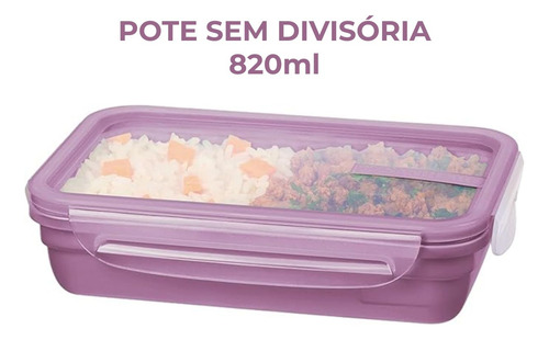 Conjunto Kit 2 Potes Marmita Açai Hermético 730/820ml
