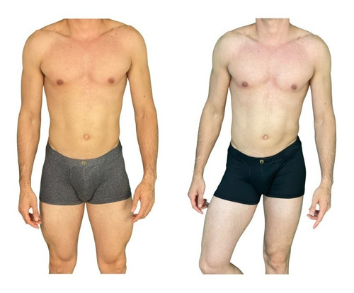 Paquete De 2 Boxer Corto Para Hombre Suave Micro Fibra