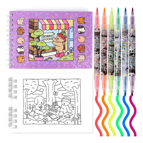 Libro De Colorear Bobbie Goods Para Adultos Y Adolescentes,