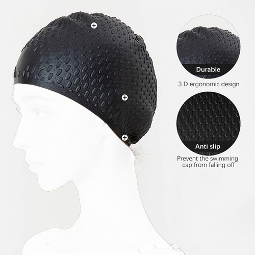Gorro De Natación Impermeable De Silicona Para Adultos Con P