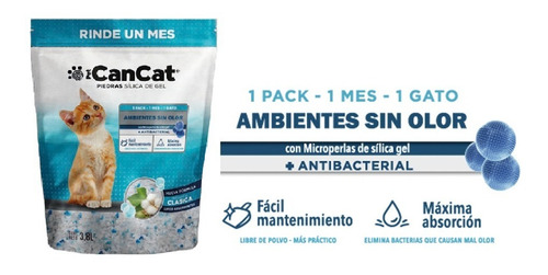 Imagen 3 de 10 de Piedras Sanitarias 3,8 L Silica De Gel Cancat Aromas Varios
