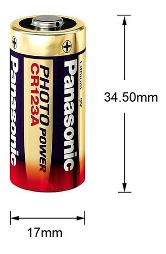 Imagen 2 de 6 de 10 X Pila Litio Cr123a Panasonic Lithium 3v Cr123 San Martin