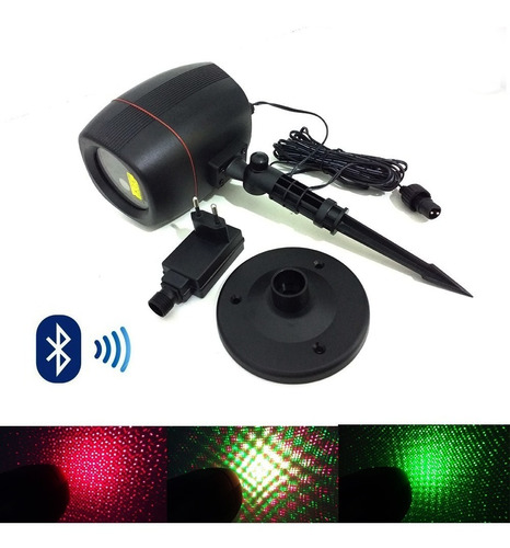 Projetor Laser Som Bluetooth Luz Natal Jardim Iluminação Rg