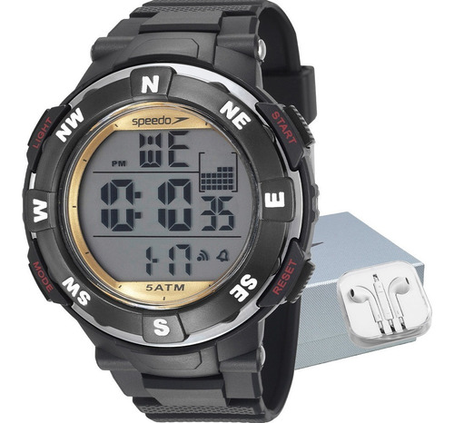Relógio Speedo Masculino Digital Esportivo Prova D'água Nf