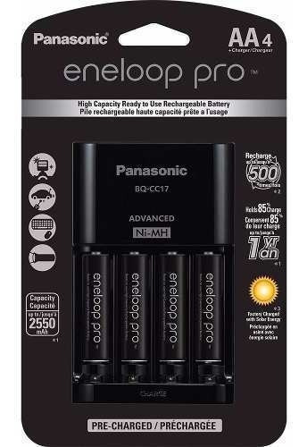 Panasonic Eneloop Pro : 4 Pilhas + Carregador ( 2550 Mah )