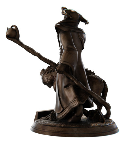 Estátua Imagem Asmodeus Escultura Resina Cor Cor Cobre Antigo