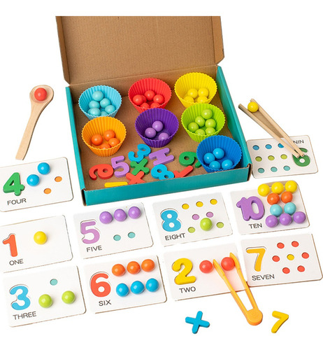 Cuenta Conteo Juguete Montessori Material Didáctico Cognitiv