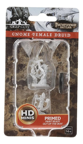 Druida Gnomo Sin Pintar En Miniatura De Wizkids Pathfinder D
