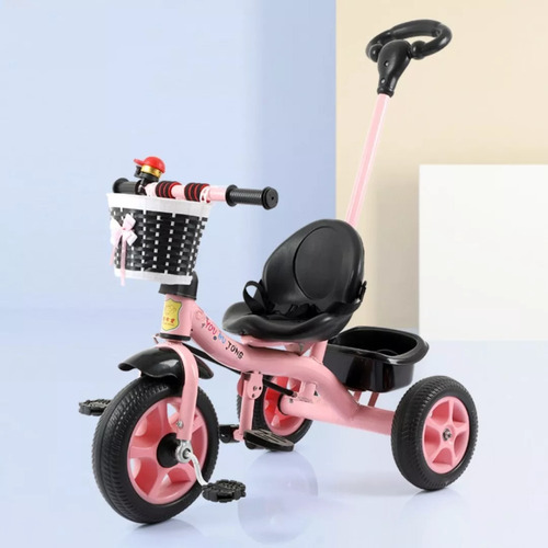 Triciclo Bici. Metálico Infantil 2 En 1 Con Cinturón Seg.