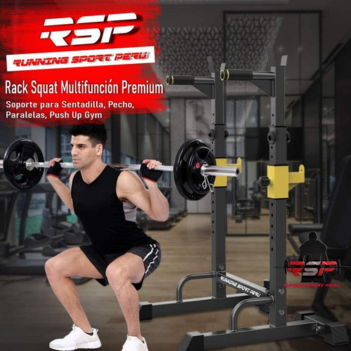 Imagen 10 de 10 de Rack Squat Multifunción Premium Soporte Sentadilla Pecho Gym