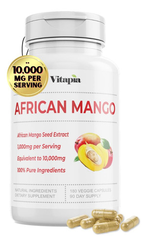 Capsulas De Mango Africano De 10,000 Mg Para El Sistema Inmu