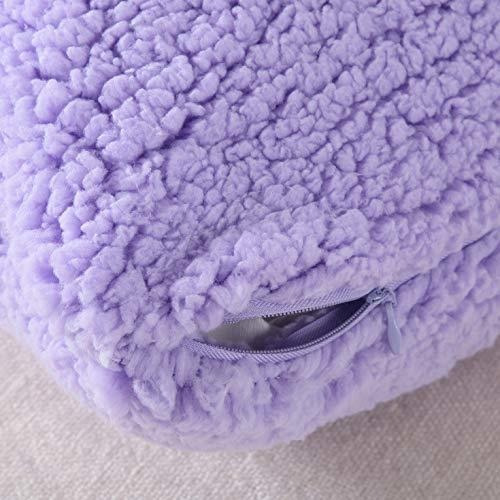 Funda De Almohada Ultra Suave Con Cierre En Color Lila