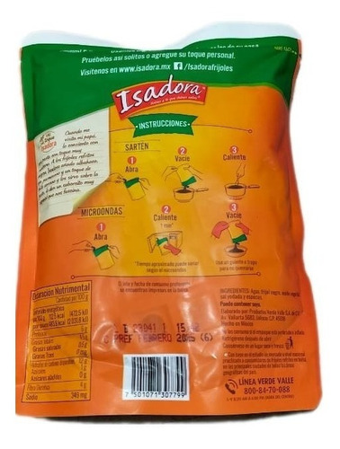 Caja Frijoles Negros Refritos Isadora De 430 Grs 24 Piezas