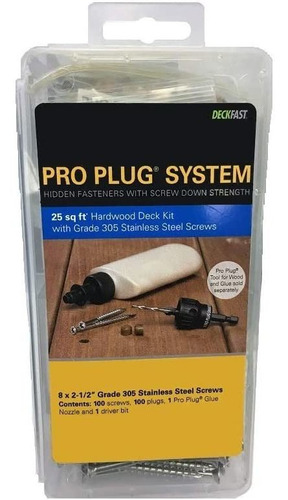Pws    8 pro Plug Sistema Madera Cubierta Kit Ipe 100 pcs