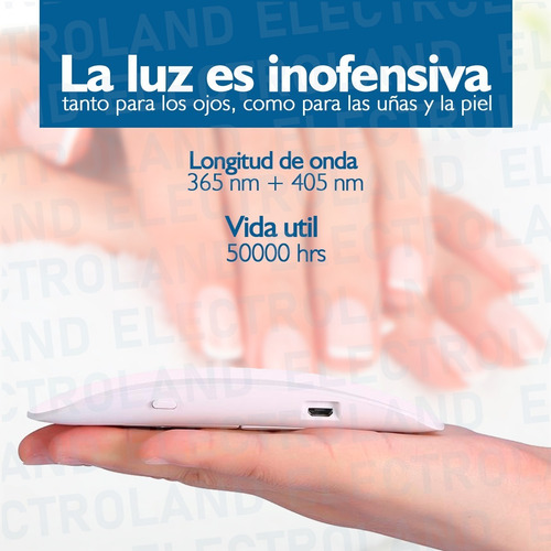 Cabina Led Uv Sun Mini 6w Secador Uñas Esculpidas Gelificada