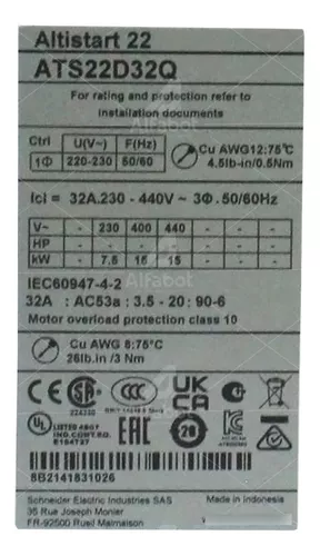 Soft Starter Ats22d32q 32a 230-440v Schneider Eletric