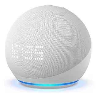 Echo Dot 5ta Generación Con Reloj Amazon Alexa Color Blanco