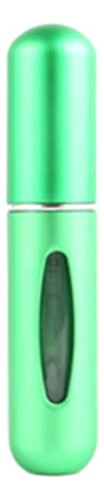 Perfumero Metálico Recargable 5ml Spray, Verde Metalizado 