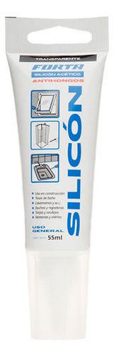 Silicón Acético Transparente 55 Ml Forta ( 8 Pzs )